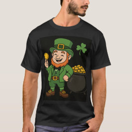 Camiseta St. Patricks Day Leprechaun Pot of Gold Mens 