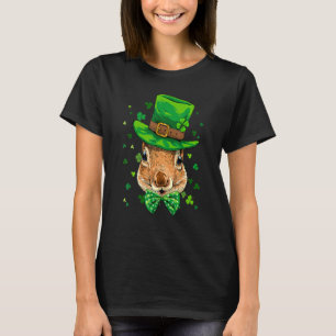 Camiseta St Patrick's Day Leprechaun Squirrel Rodents Shamr
