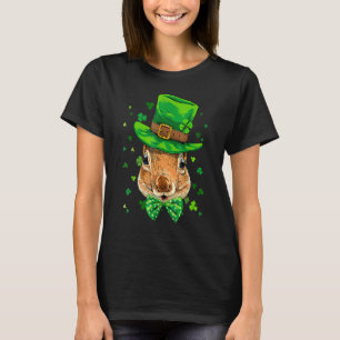 Camiseta St Patrick's Day Leprechaun Squirrel Rodents Shamr