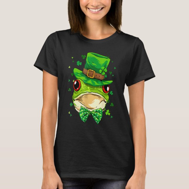 Camiseta St Patrick's Day Leprechaun Toad Frog C Shamrock I (Anverso)