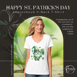 Camiseta St. Patrick's Day Leprechaun V-Neck T-Shirt