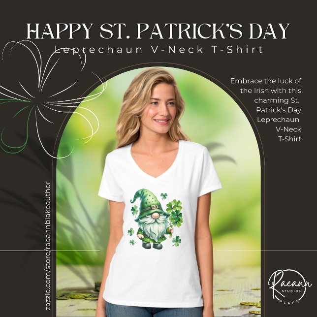 Camiseta St. Patrick's Day Leprechaun V-Neck T-Shirt (Subido por el creador)
