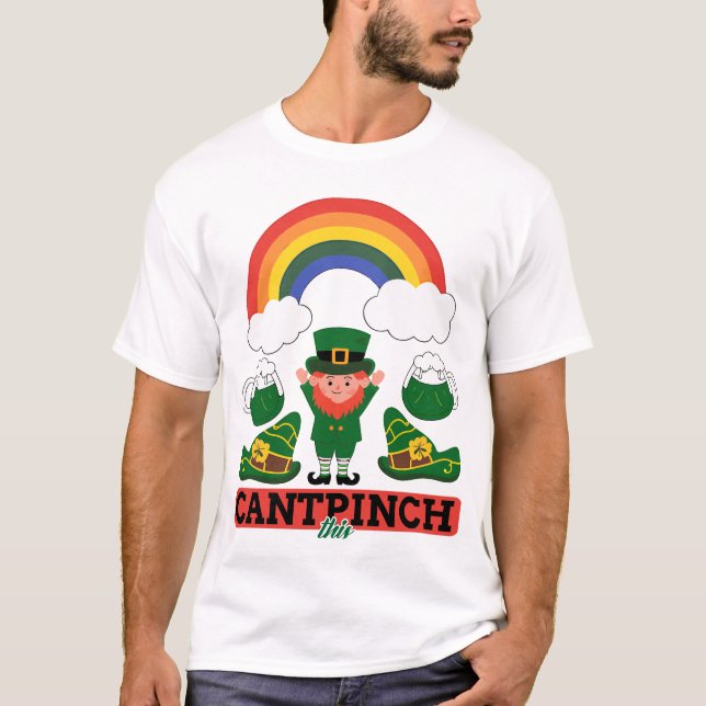 Camiseta St. Patrick's Day Leprechaun y Rainbow T-Shirt D (Anverso)