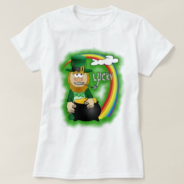Camiseta St. Patrick's Day LeprechaunT-Shirt (Diseño del anverso)