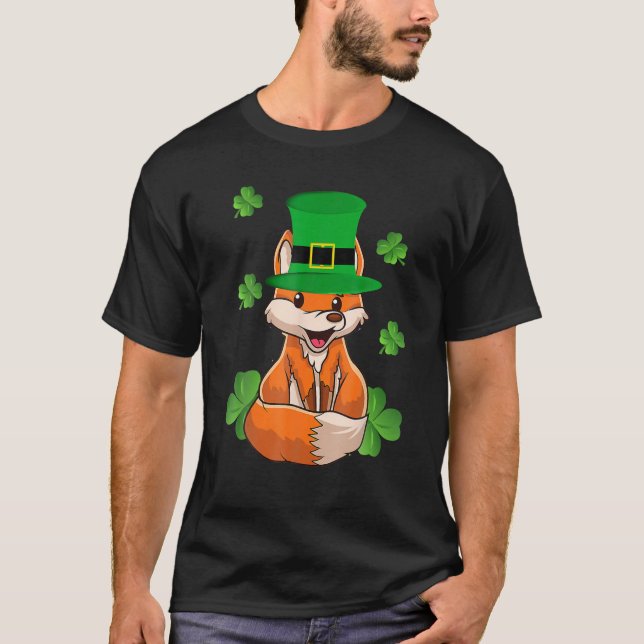 Camiseta St. Patrick's Day Little Fox, Happy St Patrick's (Anverso)
