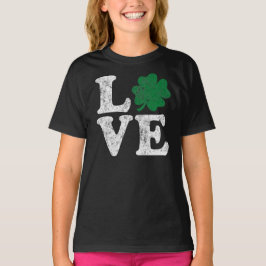 Camiseta St Patrick's Day LOVE Shamrock Irish