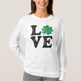 Camiseta St Patrick's Day LOVE Shamrock Irish