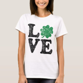 Camiseta St Patrick's Day LOVE Shamrock Irish