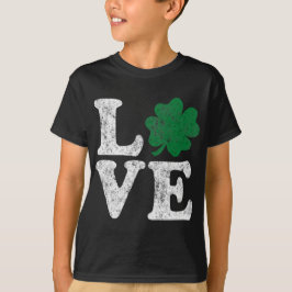 Camiseta St Patrick's Day LOVE Shamrock Irish