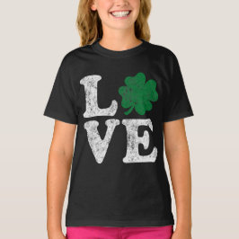 Camiseta St Patrick's Day LOVE Shamrock Irish