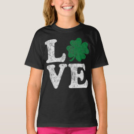 Camiseta St Patrick's Day LOVE Shamrock Irish