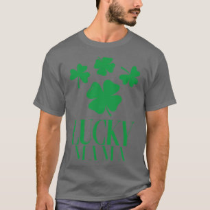 Camiseta St Patricks Day Luck Mama Shamrock Four Leaf Clov