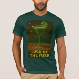Camiseta St. Patrick's Day Luck Of The Irish Clover Martini