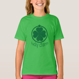 Camiseta St. Patricks Day Lucky Charm Clover Chicas