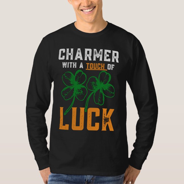 Camiseta St Patrick's Day Lucky Charmer With A Touch Of Luc (Anverso)