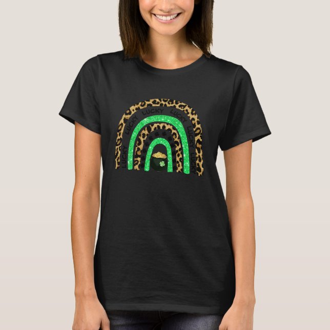 Camiseta St Patrick's Day Lucky Day Rainbow Shamrock Irish  (Anverso)