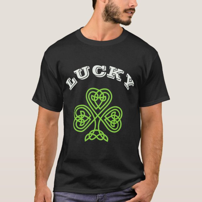 Camiseta St. Patricks Day Lucky Green Shamrock (Anverso)