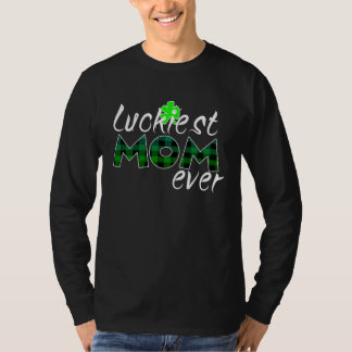 Camiseta St Patricks Day Lucky Irish Shamrock C Lucky Mom M
