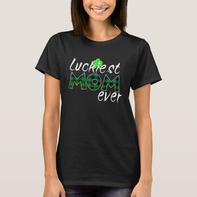 Camiseta St Patricks Day Lucky Irish Shamrock C Lucky Mom M (Anverso)