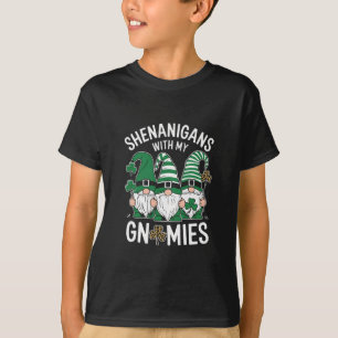 Camiseta St Patricks Day Lucky Shamrock Leopard Gnomes