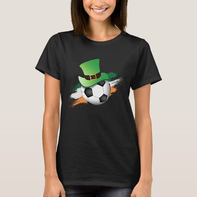 Camiseta St Patrick's Day Lucky Soccer Ball (Anverso)