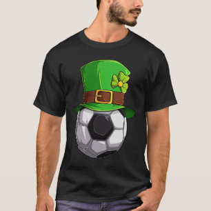Camiseta St Patrick's Day Lucky Soccer Ball con Leprechaun