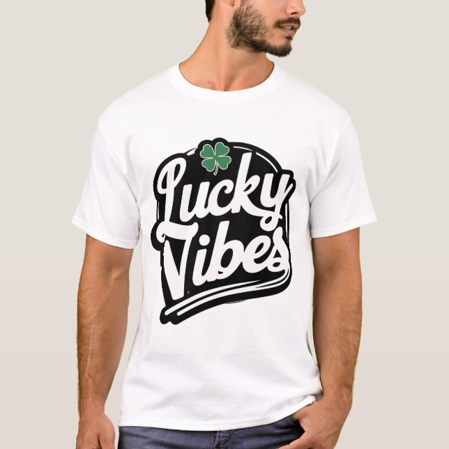 Camiseta St Patricks Day Lucky Vibes (Anverso)