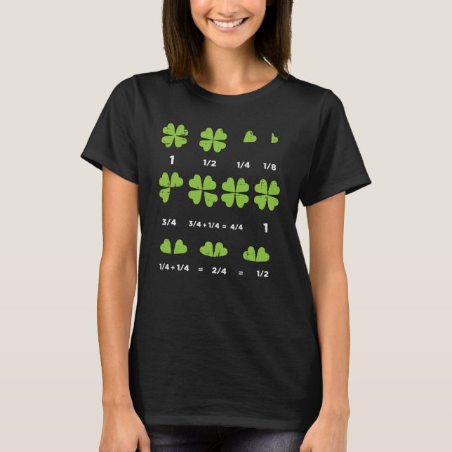 Camiseta St Patricks Day Math Teacher Shamrock Saint Paddys (Anverso)