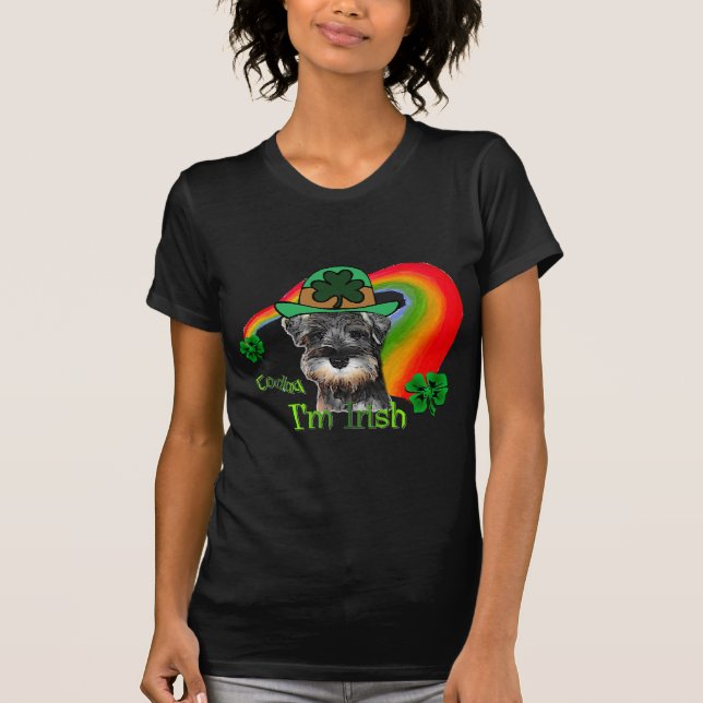 Camiseta St. Patricks Day Mini Schnauzer (Anverso)