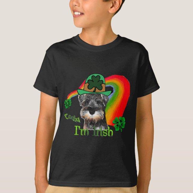Camiseta St. Patricks Day Mini Schnauzer (Anverso)