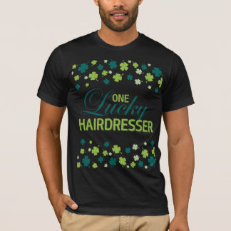 Camiseta St. Patrick's Day One Lucky Hairdresser Clover