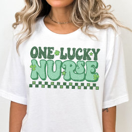 Camiseta St. Patricks Day One Lucky Nurse, enfermera retro
