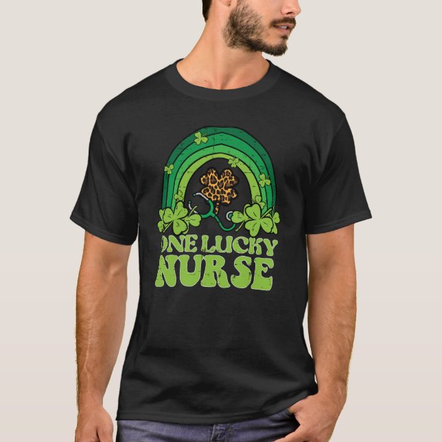 Camiseta St Patricks Day One Lucky Nurse Saint Pattys Scrub (Anverso)