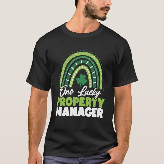 Camiseta St Patricks Day One Lucky Property Manager (Anverso)