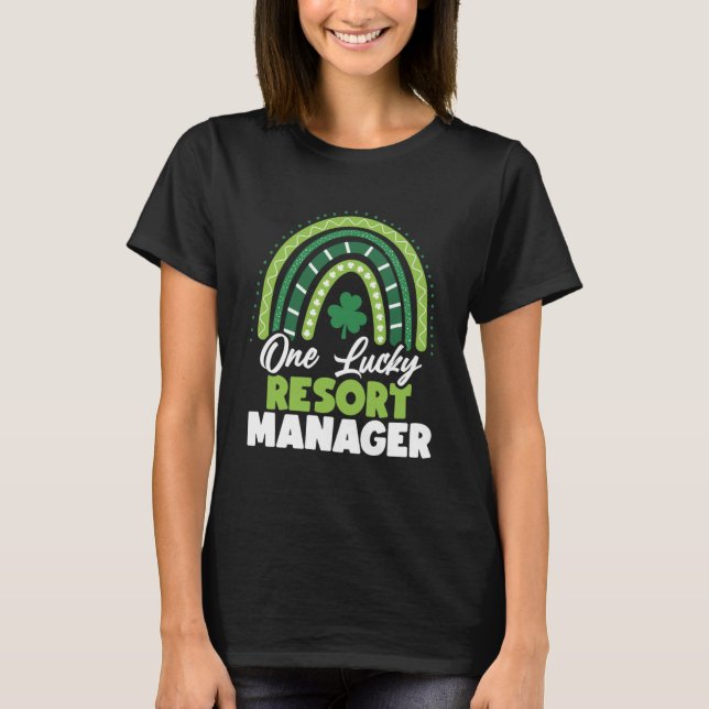 Camiseta St Patricks Day One Lucky Resort Manager (Anverso)