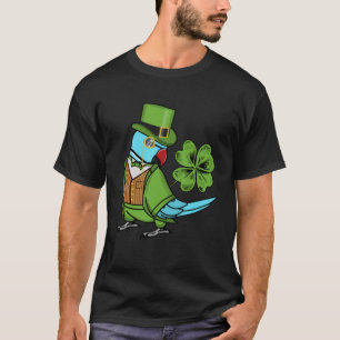 Camiseta St Patricks Day Parrot I Blue Indian Ringneck