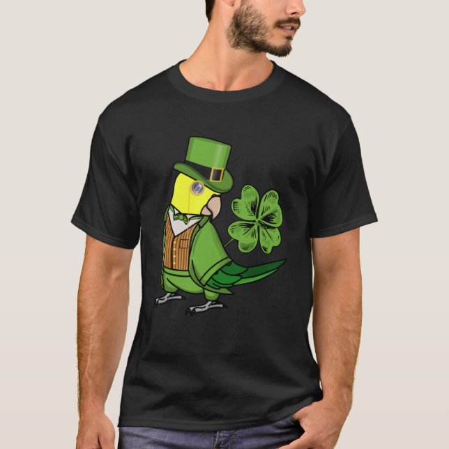 Camiseta St Patricks Day Parrot I Doble Amarillo encabezado (Anverso)