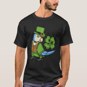 Camiseta St Patricks Day Parrot I Peach face Blue Lovebird