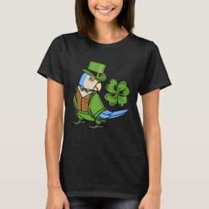 Camiseta St Patricks Day Parrot I Peach face Blue Lovebird