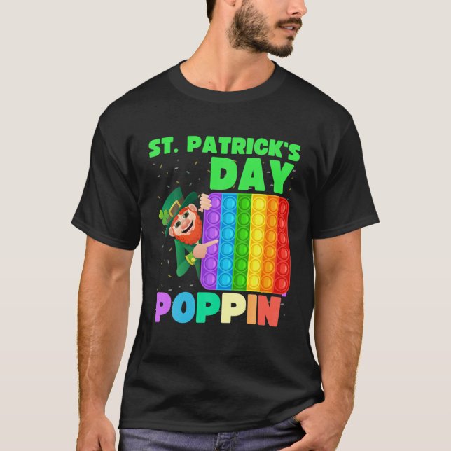 Camiseta St. Patricks Day Pop It Fidget Toy Leprechaun Boys (Anverso)