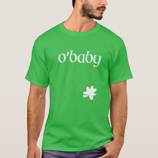 Camiseta St. Patrick's Day Pregnancy Announcement O'baby St (Anverso)