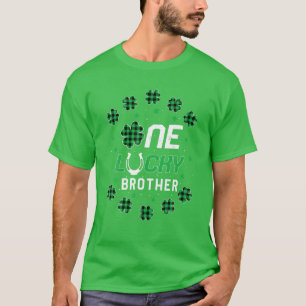 Camiseta St Patricks Day Prek Kinder Un Hermano Afortunado