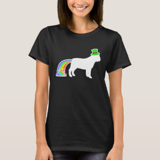 Camiseta St Patrick's Day Rainbow Dog French Bulldog