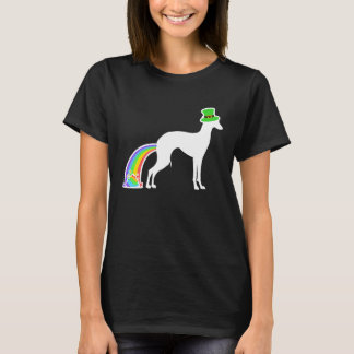 Camiseta St Patrick's Day Rainbow Dog  Italian Greyhound