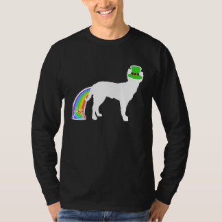 Camiseta St Patrick's Day Rainbow Dog  Mudi