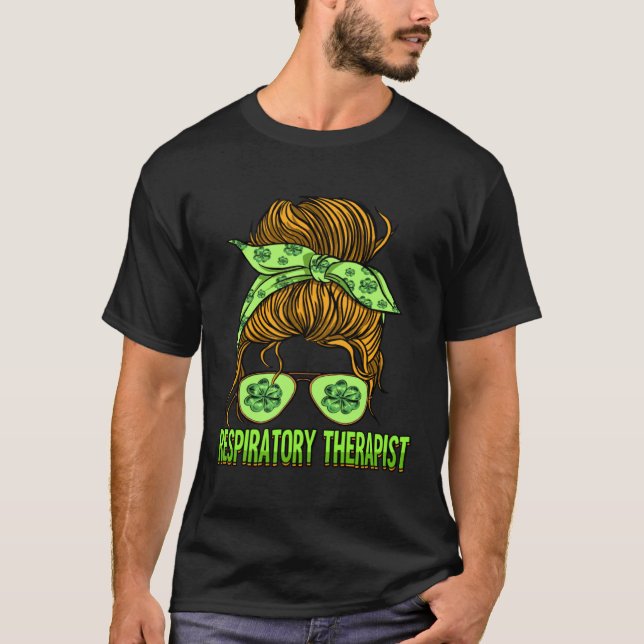 Camiseta St Patricks Day Respiratory Therapist (Anverso)