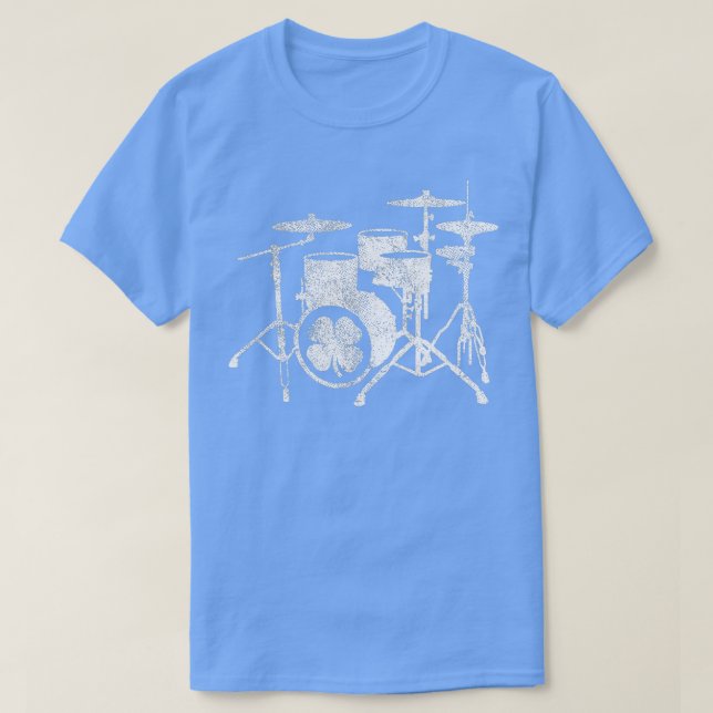 Camiseta St Patricks Day Shamrock Drummer Irlandés Green Dr (Diseño del anverso)