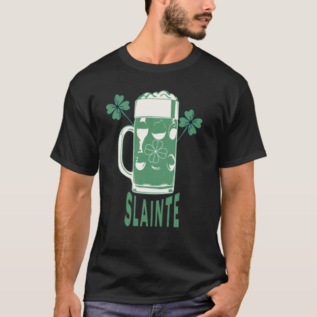 Camiseta St Patricks Day Shamrock Irish Beer Drinking Slain (Anverso)
