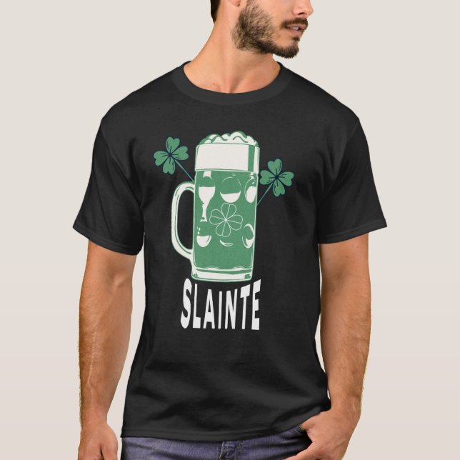 Camiseta St Patricks Day Shamrock Irish Beer Drinking Slain (Anverso)