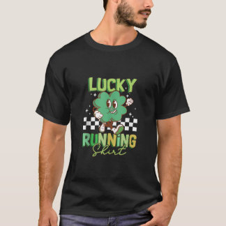 Camiseta St Patricks Day Shamrock Lucky Runnin Funny Runner